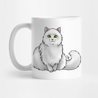 Cat - British Longhair - White Mug